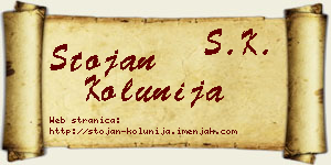 Stojan Kolunija vizit kartica